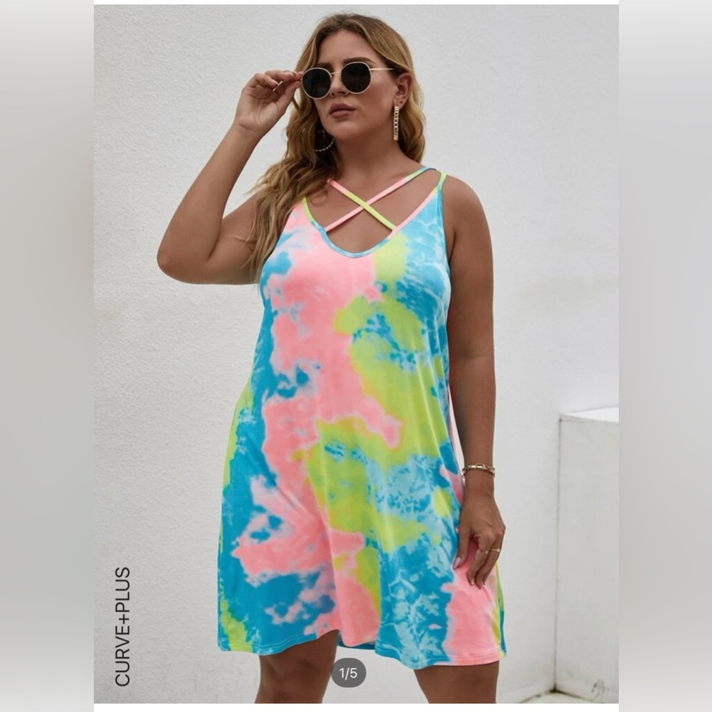 3XL Shein Tye-Dye Sun Dress
